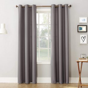Montego Casual Textured Grommet Curtain Panel Nickel 48"x84"