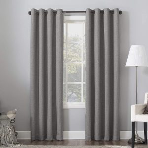 Sun Zero Baxter Theater Grade 100% Blackout Grommet Curtain Panel Gray 52"x84  (1 Single Panel Only)