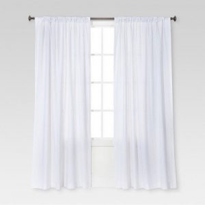 Linen Look Curtain Panel White Threshold