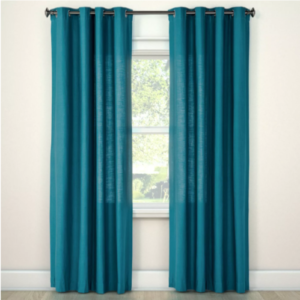 95"x54" Natural Solid Light Filtering Curtain Panel Green