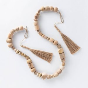 96" Decorative Wooden Bead Garland Natural designed with Studio McGee