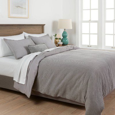 New- Full/Queen top Threshold Waffle Weave Duvet Comforter Set