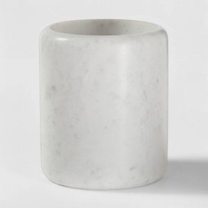 Marble Utensil Holder White