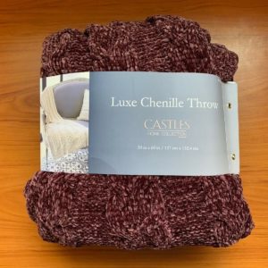 Castle Homes Collection Chenille Throw Napa Grape