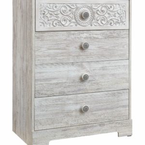Paxberry White Aged Pine Four Drawer Chest