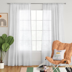 2pk 42"x95" Light Filtering Window Curtain Panels White