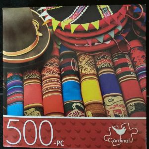 Cardinal 500 Piece Puzzle 14x11 Market In Peru Very Challenging Multicolored