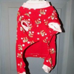 Pet Central Red "Winter Got Me All Sleepy" Sloths Size