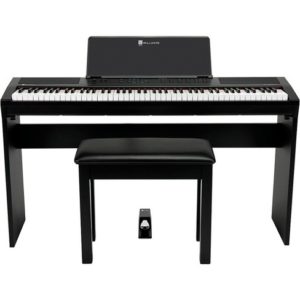 Piano / Digital keyboard bench black wood finish