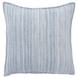 Zaida Square Linen Pillow Cover-Blue