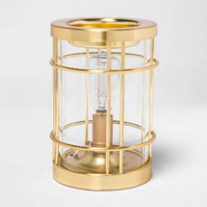 6.5" x 4.5" Edison Bulb Metal Scent Warmer Bronze