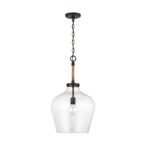 Ballast 1 - Light Single Dome Pendant with Rope Accents