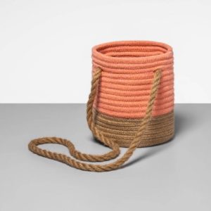 Coiled Rope Basket Coral