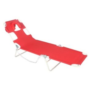 Face Down Beach Chaise Lounge - Red