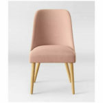 Geller Modern Dining Chair - Natural Oak Finish - Pink