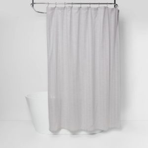 Tonal Striped Shower Curtain Gray