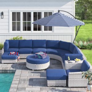 Waterbury Indoor-Outdoor Cushion Cover Set-Navy