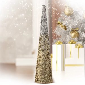 24" Shaded Sequin Cone Tree