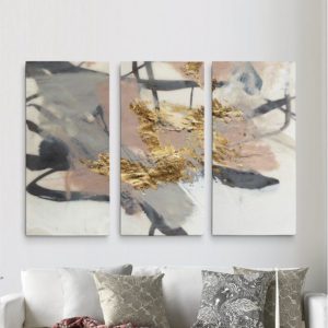 A Premium 'Golden Blush II' Print Multi-Piece Image on Canvas