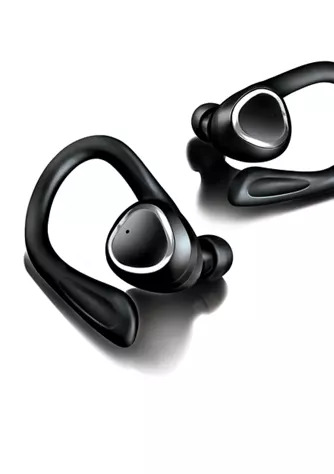 Brookstone True Wireless Earbuds with Cha Black Alahagh