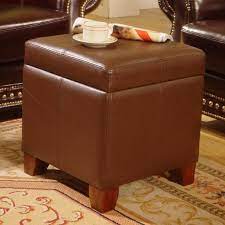 Talisha Leather Storage Ottoman