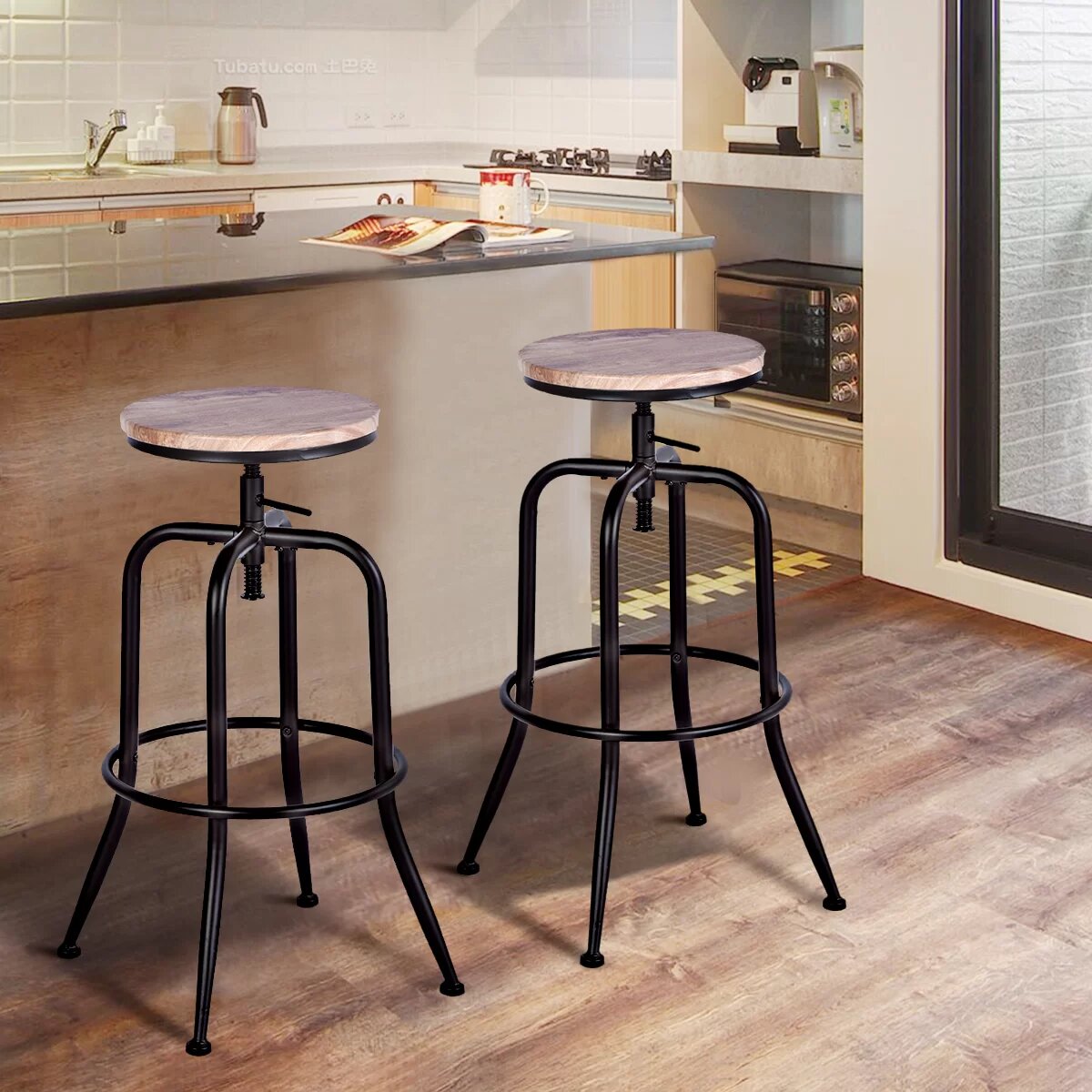 grundy swivel adjustable height bar stools