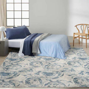 Calvin Klein Area Rug or Runner, Ivory Blue, Jackson 8X10