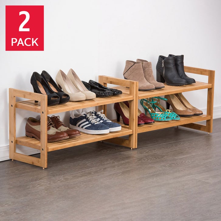 Bamboo Shoe Rack (2-Pack)