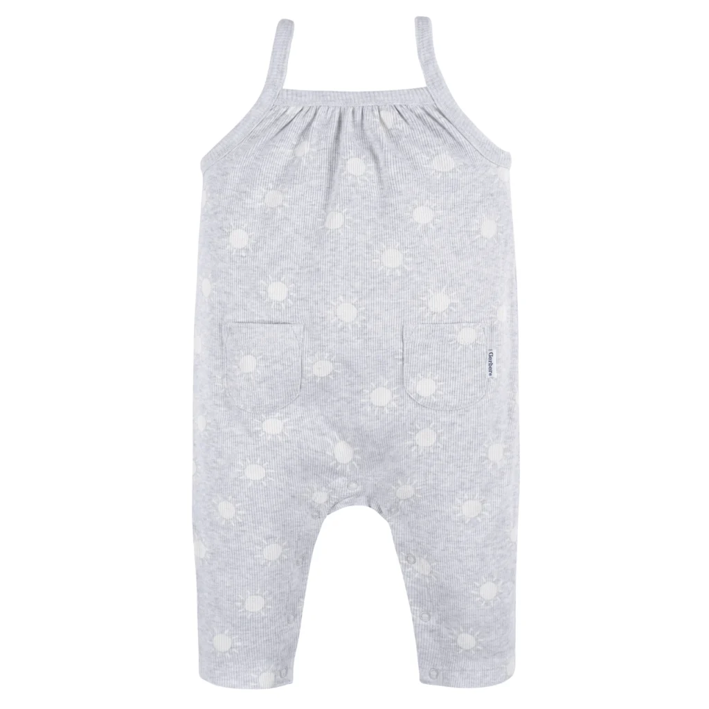 Gerber Baby Girl Long Leg Romper, Sizes Newborn - 24 Months