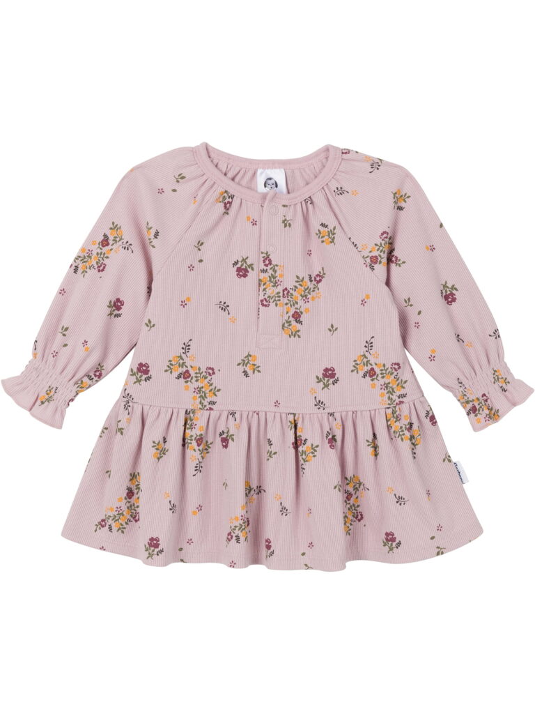 Gerber Baby Girl Ruffled Sleeves Dress, Sizes 0/3 Months - 24 Months