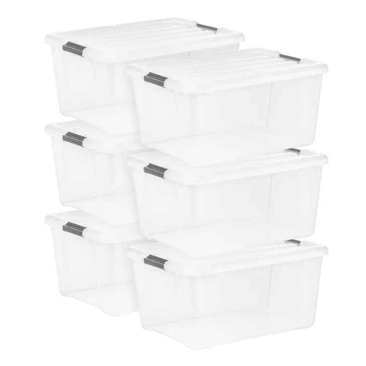 IRIS 45-Quart Buckle-Up Storage Box (6-Pack)