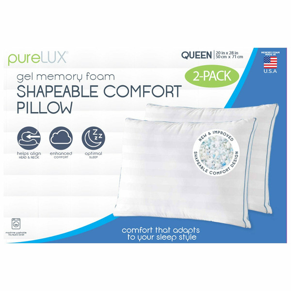 PureLux Gel Memory Foam Pillow
