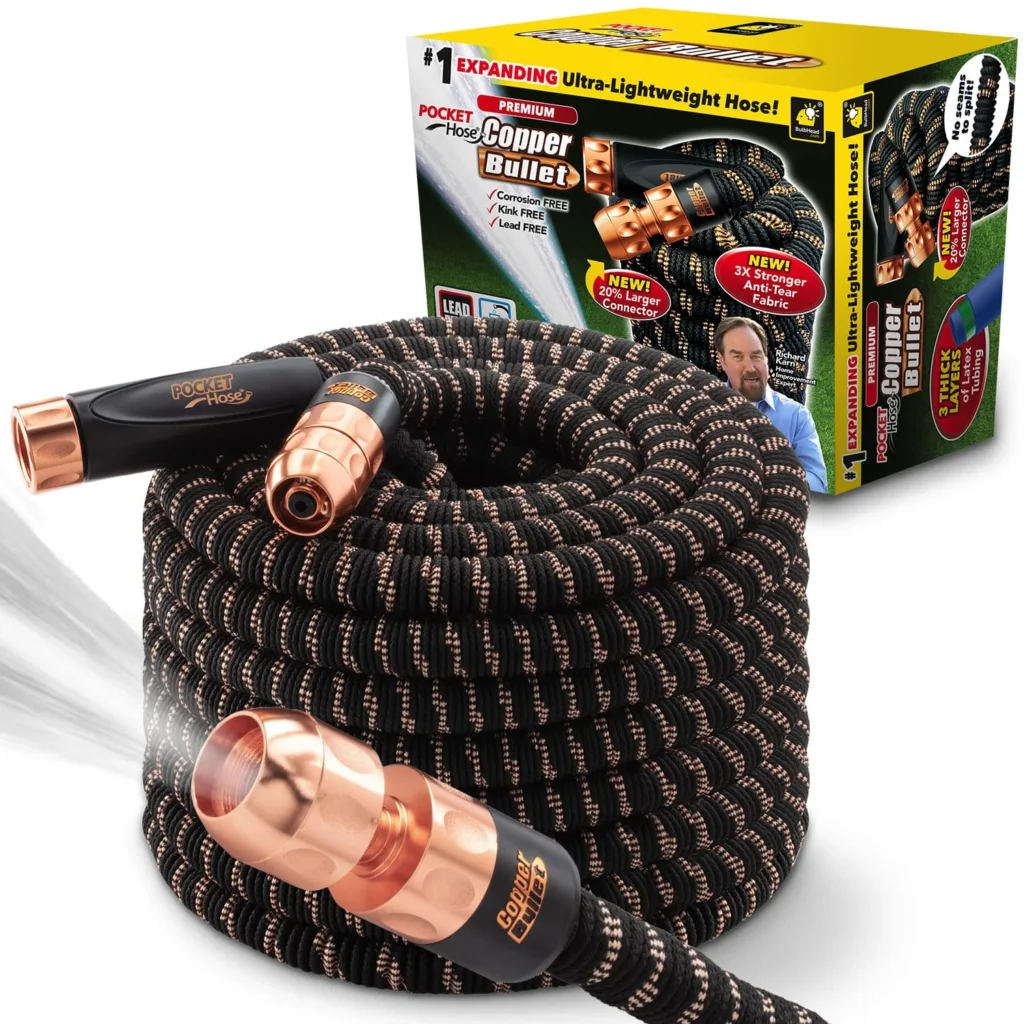 Pocket Hose Copper Bullet Garden Hose – 100 ft