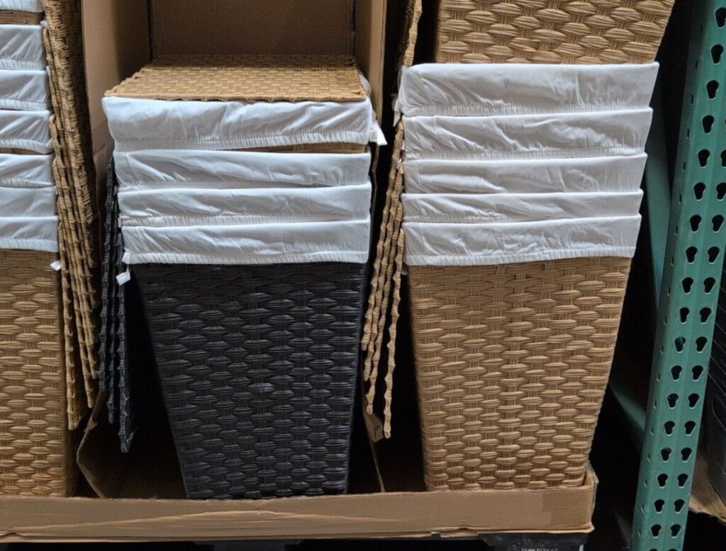 Seville Classics Faux Woven Basket