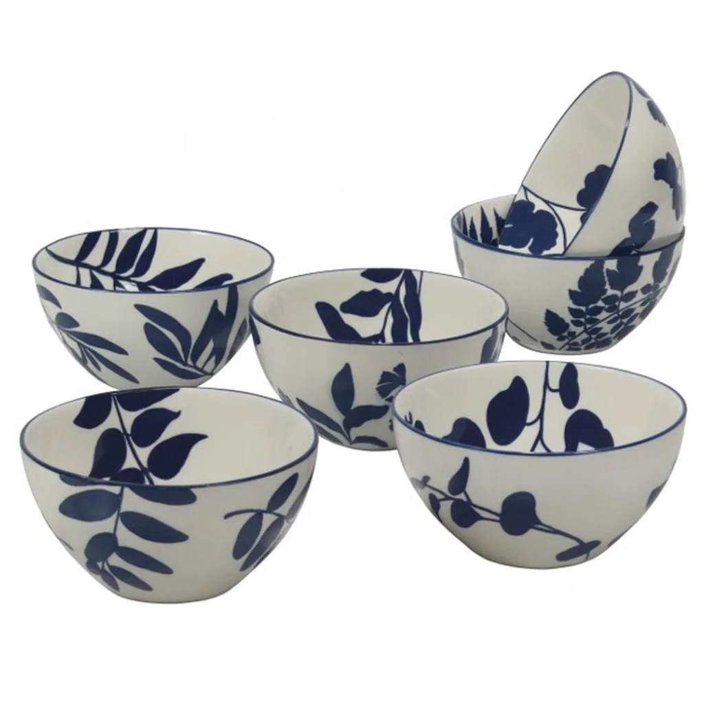 6pc Blue Arbor Bowl Set