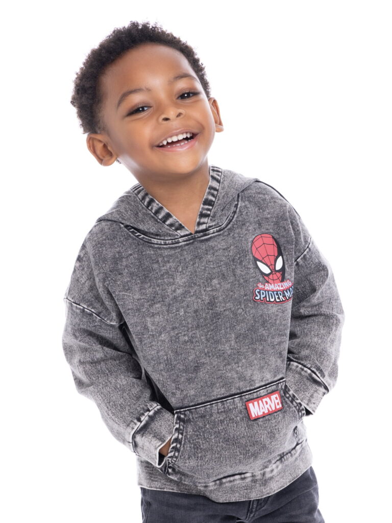 Spider-Man Toddler Boys Mineral Washed Graphic Hoodie, Sizes 12M-5T