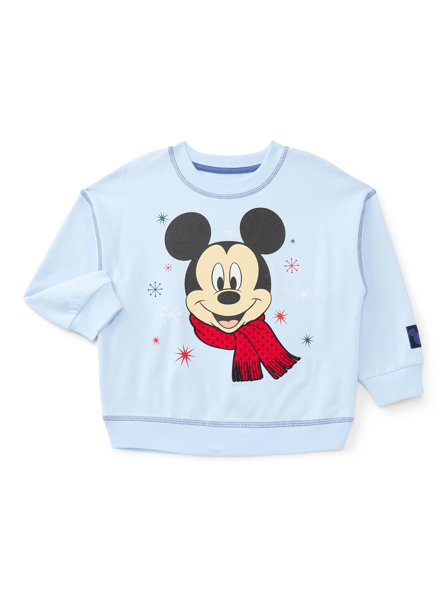 Mickey Mouse Toddler Boys Holiday Graphic Sweatshirt with Long Sleeves, Sizes 12M-5T