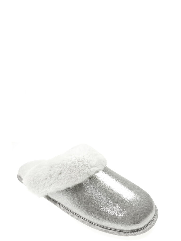 Holiday Time Mommy & Me Metallic Scuff Slippers