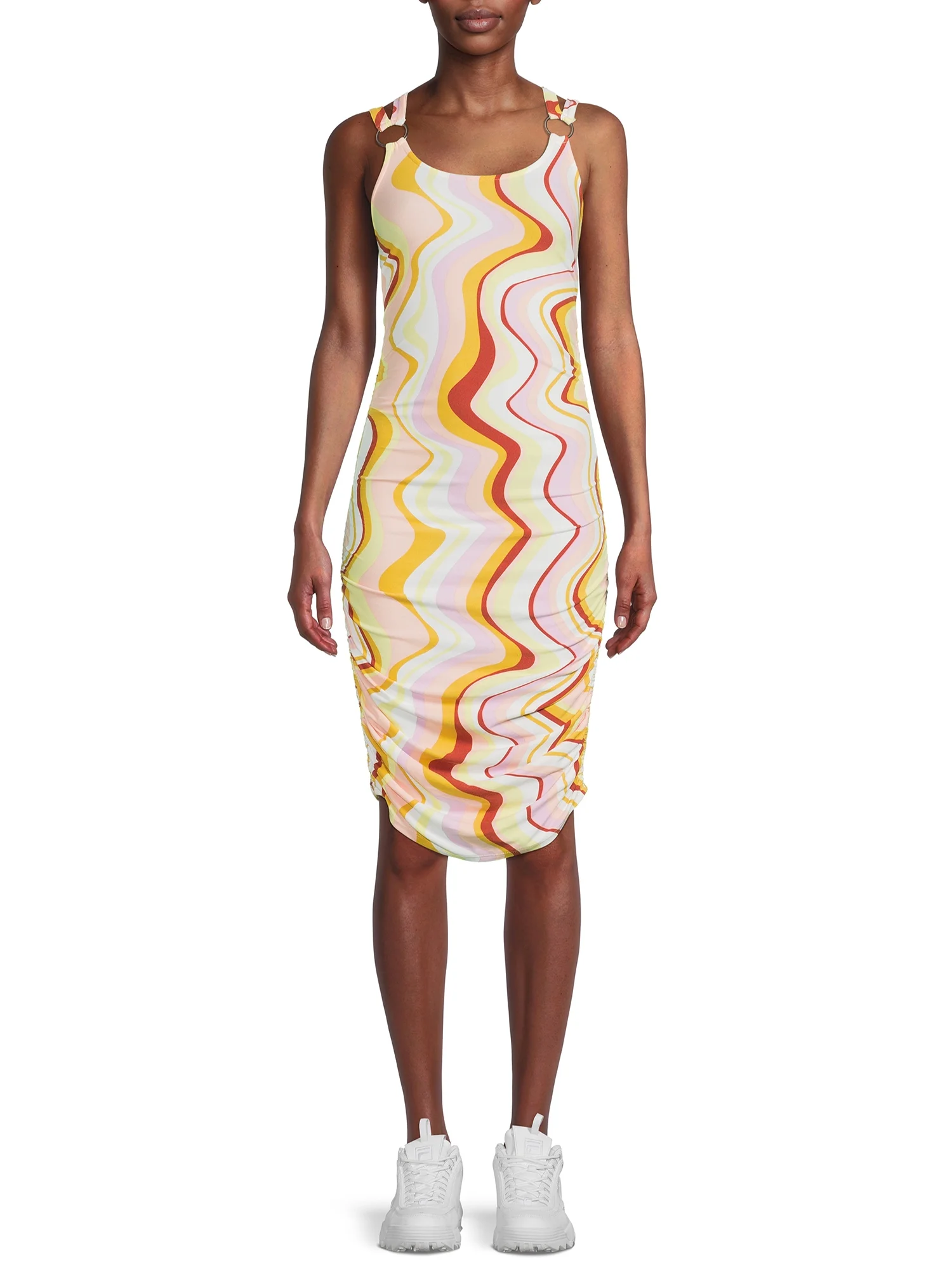 No Boundaries Juniors Ring-Embellished Boho Maxi Dress
