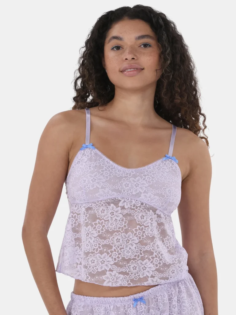 No Boundaries Hanky Hem Cami with Lace, Women's