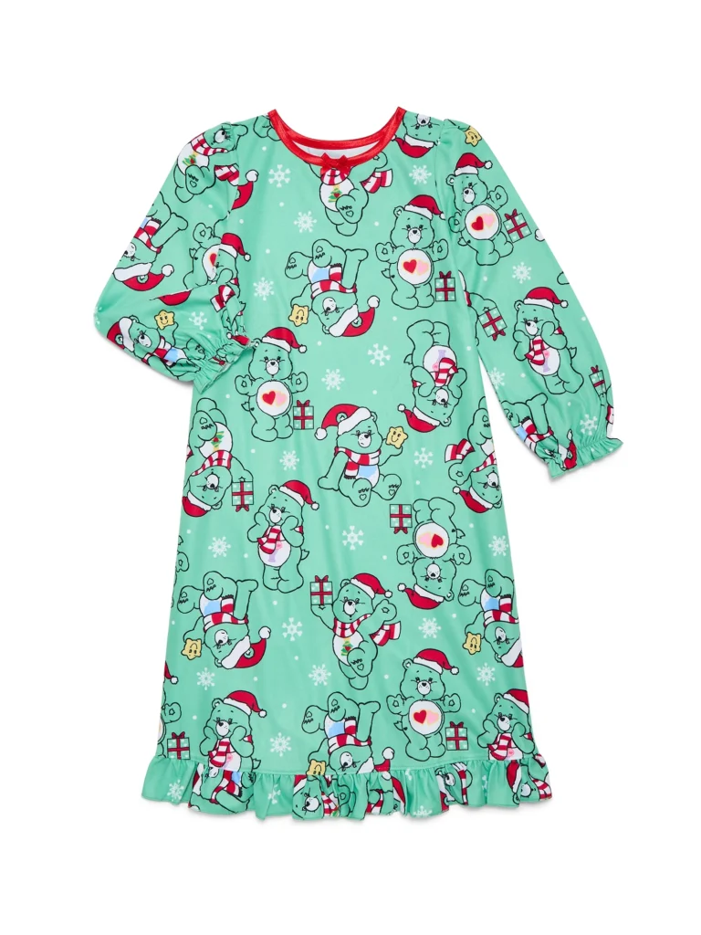 Care Bears Girls Christmas Pajama Nightgown, Sizes 4-12