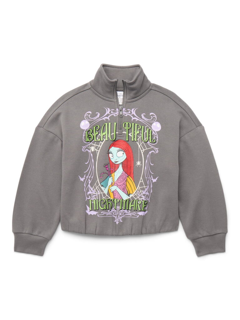 The Nightmare Before Christmas Toddler Girls Fleece Novelty Crew Sweater, Sizes 2T-5T