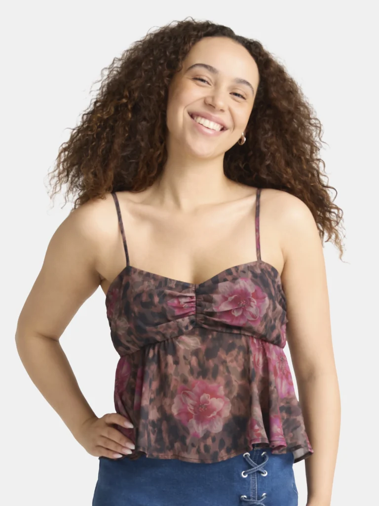 Madden NYC Womens Cami Babydoll Top, Sizes XXS-2XL
