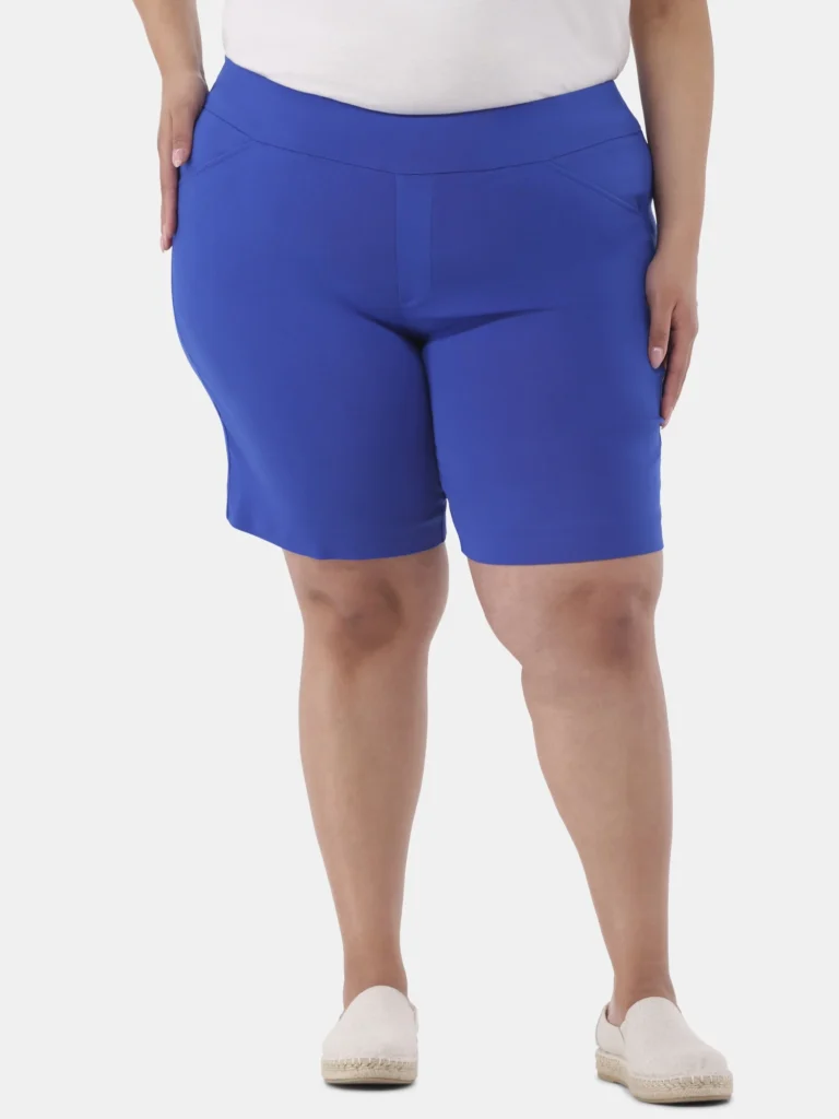 JMS Just My Size by Hanes Women's Plus Pull On Millennium Bermuda Shorts, 9" Inseam, Sizes 0X-4X