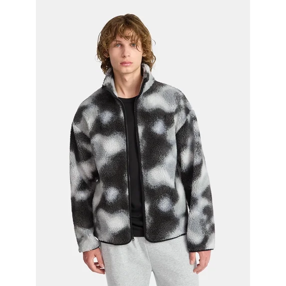 No Boundaries High Pile Faux Shearling Jacket, Men's