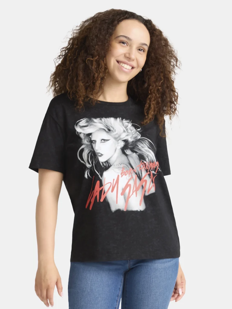 Lady Gaga Born This Way Band Graphic Tee, Women's, Sizes XXS-XXL