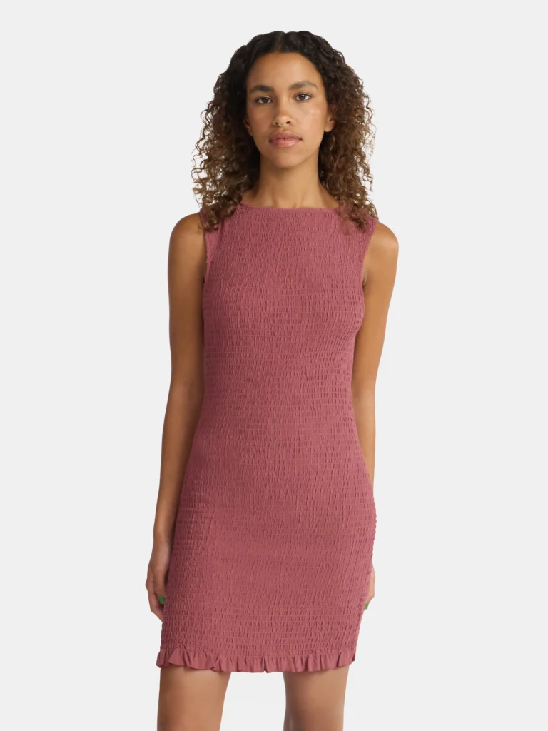 No Boundaries Sleeveless Smocked Mini Dress, Women's Sizes XXS-XXL