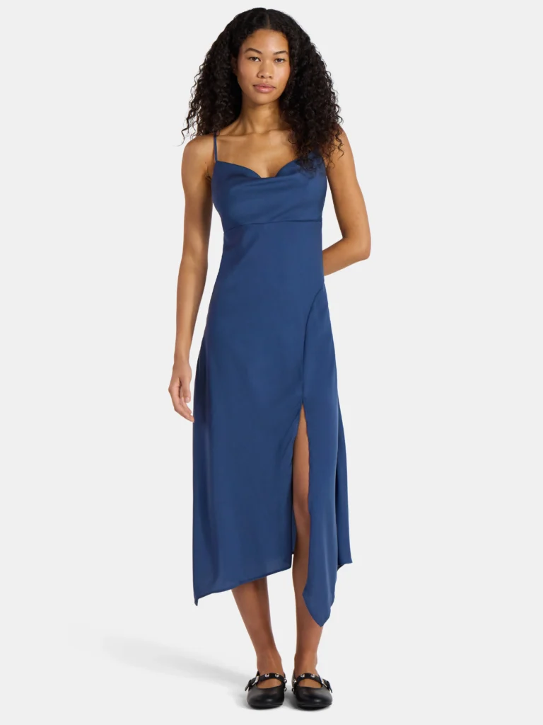 No Boundaries Cami Maxi Dress with Cowl Neck, Women's