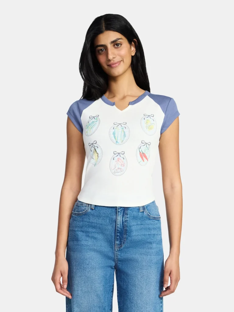 Free Refills Women's Graphic Tee with Short Sleeves, Sizes XXS-XXL