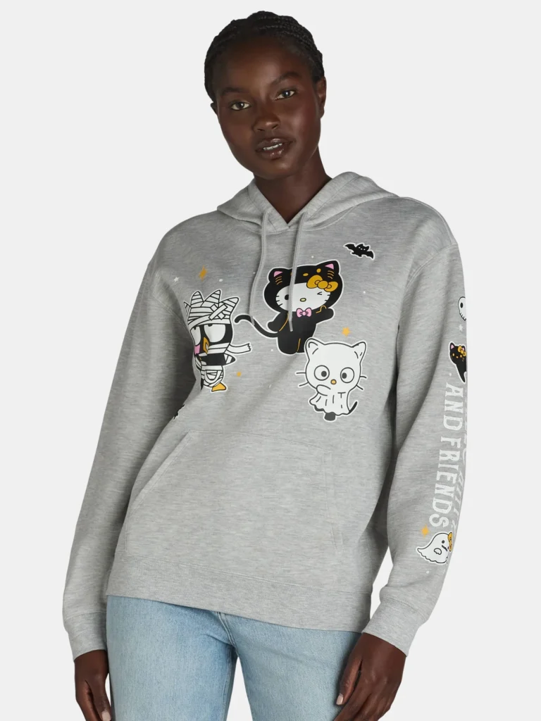 Hello Kitty and Friends Women's Light Up Christmas Graphic Sweatshirt with Long Sleeves, Sizes XXS-XXL